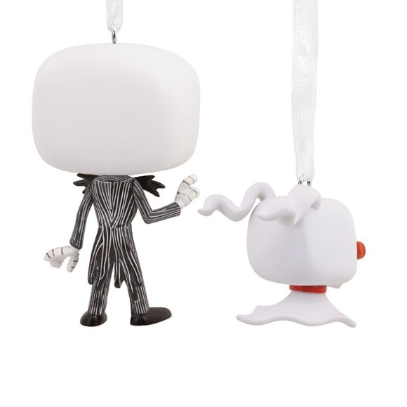Hallmark Funko Pop Jack Skellington and Zero Nightmare Before Christmas Ornament - Picture 2 of 10